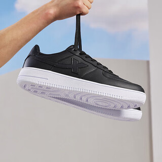 Xtep couple men's and women's sneakers white shoes air force one winter leather warm sports sneakers casual shoes