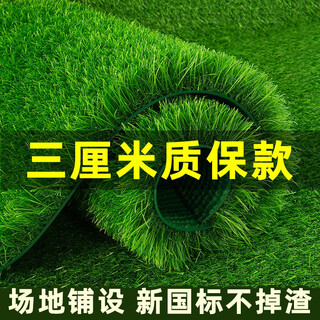 Elegant simulated lawn sound insulation mat fake turf roof balcony fake lawn customized artificial turf decoration outdoor turf 3.0cm green bottom anti-aging spring grass warranty model