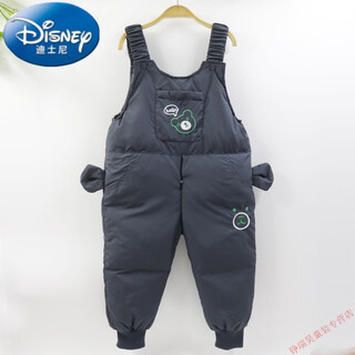 Disney (disney) baby down pants for babies, boys and girls, thickened pants for children, children's jumpsuit overalls, winter, embroidered bear gray, 80 cm, including 55g down