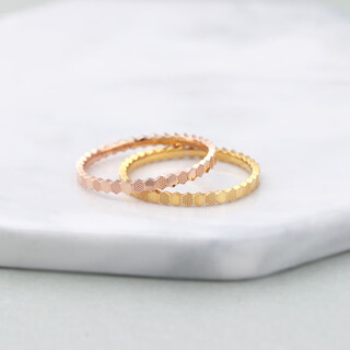 Miling 18k yellow gold rose gold classic ring k gold plain gold women's tail ring engraved ring 18k yellow no. 11 1.35g