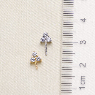 Yan's diy pearl accessories g18k gold pendant empty holder three diamond pearl pendant can be matched with 9-12mm true round beads 18k gold pendant empty holder does not include beads