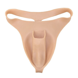 Insert men's self-masking underwear to hide transvestite underwear, secretly hide transvestite supplies, sexy silicone cross-dressing lace ad56t full silicone thong, hair transplant