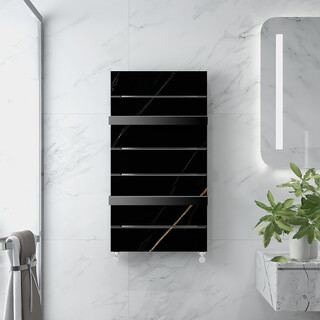 Alode light luxury copper aluminum painted small basket radiator household central heating bathroom storage rack towel rack black slate 1m