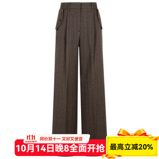 Golden goose women's casual pants, comfortable and crisp wide-leg striped commuter business trousers, versatile and simple black, one size fits all | eu 42 (m)