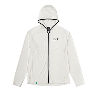 Dayiwa 24 new japanese de-5224 round neck shirt hooded sun protection shirt zipper quick-drying outdoor fishing clothing white m