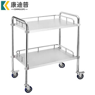 Kondipu thickened stainless steel trolley 60*40*86cm multi-layer trolley instrument tool trolley two-story medium size