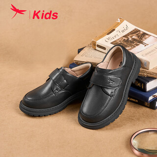 红蜻蜓儿童2025秋季童鞋大童黑色女童软底学生男童皮鞋Q53AD004黑色38