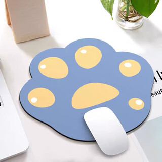 聚盈丰 鼠标垫办公鼠标垫猫爪鼠标垫创意卡通底部防滑可水洗便携笔记本电脑鼠标垫猫爪系列  浅蓝色