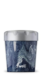 S well stainless steel ice cream cold cup 473ml triple layer vacuum insulation keeps cold for 4 hours marble pattern sky blue marble pattern 16 ounces