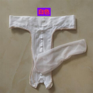 Stockings thong men's one-line sexy fully transparent sexy underwear with jj set white triangle delicate and smooth white buy 2 get 1 free jj open one price