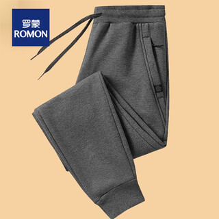 Luo meng spring and autumn pure cotton sweatpants men's casual pants tie-leg sweatpants solid color loose men's long pants trend gray tie-tie-spring and autumn single style 5xl recommended 200-220jin jin is equal to 0.5 kg