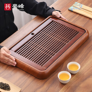 Haofeng 2025 new complete tea set set solid wood tea tray household dry bubble tray water storage tea tray as a gift