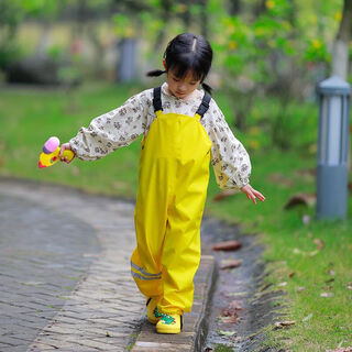 Midelei chaodatong waterproof full body children's boys and girls kindergarten suit raincoat overalls rain pants one-piece anji 901 yellow overalls m size suitable for 80-100 height