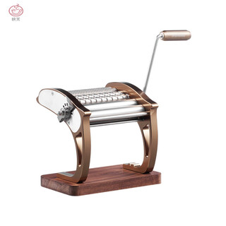 Yingtang lianjia noodle press 316 stainless steel noodle machine manual slicing maternal and infant grade sgs certified washable handmade solid wood rose gold