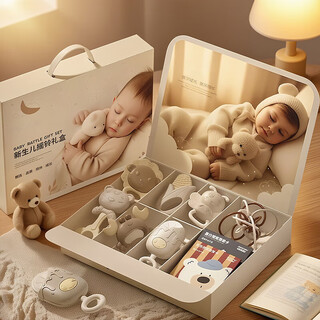 Bruchy rattle full moon gift hand rattle baby supplies toys infant newborn meeting gift 0-6 months baby