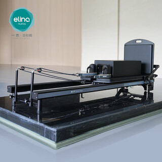 Elina pilaes core bed large equipment it small black bed aluminum alloy flat bed zen soft yoga bed fitness training equipment (black leather) it small black bed