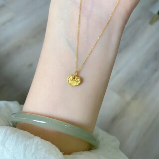 Goyn old phoenix gold store style 18k gold-plated necklace for women in their zodiac year, washable non-fading clavicle chain gift, versatile safe lock necklace (1.28g)