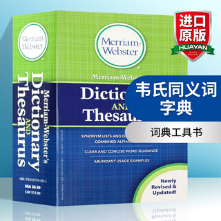 韦氏同义词字典 英文原版 Merriam-Webster's Dictionary and Thesaurus 新版 英文版英英词典工具书 进口原版英语词汇学习书籍