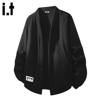 Chocoolate it black cardigan sweater for men 2025 autumn and winter new commuter sweatshirt jacket for men black xl recommended 130jin jin equals 0.5kg -150jin jin equals 0.5kg