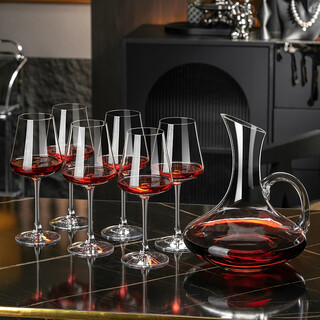 Genasi red wine glass set light luxury high-end home high-end crystal cup decanter european wine goblet wine set