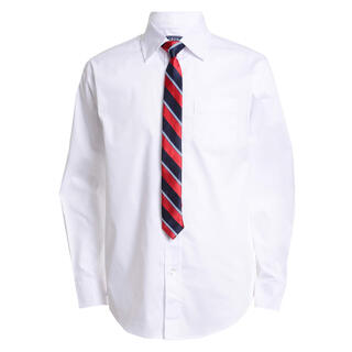 Izod boys long sleeve button collar dress shirt with tie and chest pocket dress white 18