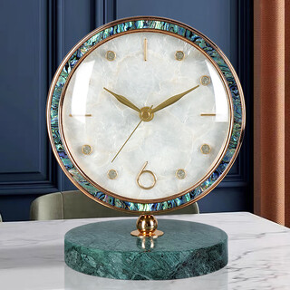 Hanshi (hense) european style desk clock table clock living room light luxury clock display quartz sitting clock hd0029 shell plate