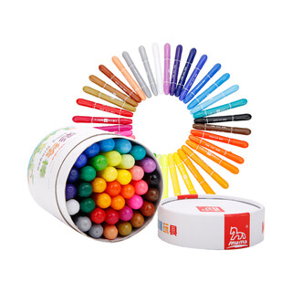 Trojan wisdom 36-color lipstick-grade oil paint pen crayon barrel dust-free washable watercolor large-capacity rotatable pen a must-have for students