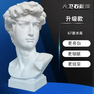 Yaowanxi Дэвид гипсовая голова искусство учебные пособия эскиз скульптура художественная модель свадебная фотография натюрморт реквизит украшения статуя 67 см Давид