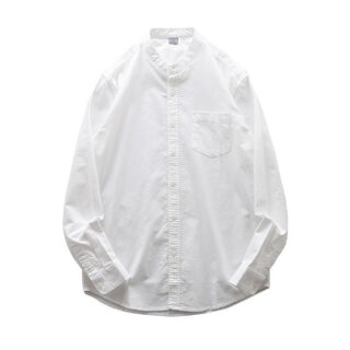 Autumn and winter new dukeen oxford spinning shirt men's long-sleeved spring and autumn white stand-up collar shirt-like henry collar jacket men's white oxford spinning m m suitable for 120jin jin equal to 0.5 kg or less