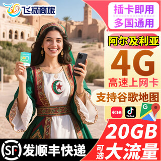 Algeria phone card 4g high-speed traffic internet card optional 5/7/10/30 days of eastern europe multi-country travel 5 days 3gb high-speed traffic