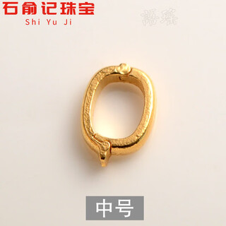 Fat donglai's same style 18k gold universal buckle plated pendant buckle buckle connecting buckle accessories bracelet necklace accessories ancient gold buckle - medium size