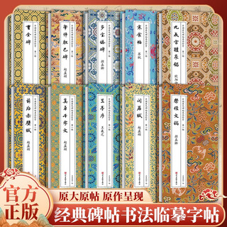 Official genuine collection of famous chinese inscriptions and calligraphy in all 10 volumes. complete collection of classic inscriptions and calligraphy in running script and regular script. all 10 volumes of chinese inscriptions on inscriptions. brand new and genuine. one fake will be punished ten times.