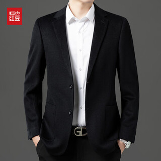Hongdou wool suit high-end casual suit men's 2025 new autumn and winter suit jacket black m