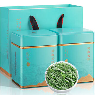 Fumingyuan huangshan original maofeng tea green tea mingqian new tea anhui original sprouts 2 cans gift bag