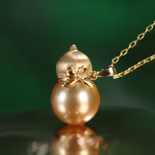 Xuanxian fubao deep sea south sea gold bead pendant gourd design 1112mm versatile style luxury versatile style