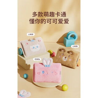 Shanshan hot water bottle rechargeable hot water bottle for girls, plush electric hand warmer, hot compress, belly warmer, waist protector, baby warmer, double hand/brown brown bear, warm and thickened + safe and explosion-proof + thickened rabbit velvet