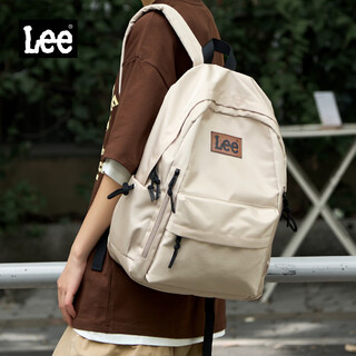Lee backpack men's trendy brand large-capacity computer bag junior and high school travel backpack college student school bag female khaki