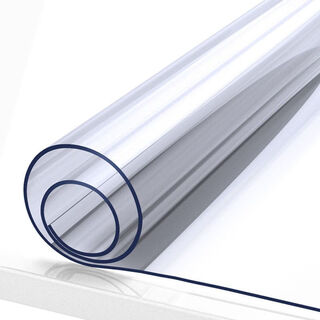 Table mat transparent pvc soft glass plastic 140cm waterproof, oil-proof, scalding-proof, odorless and dust-proof, transparent 1.5mm for home use 140*300cm