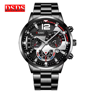 Dsds high-looking new non-men's mechanical watch stainless steel belt business watch luminous calendar men's watch fully automatic men's black belt black silver needle