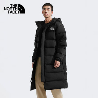 The north face long down jacket for men 700 fluffy goose down waterproof and warm 832j black/goe l