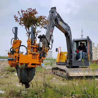 Evergreen evergreen tree moving machine excavator modified flap type hydraulic tree lifting shovel large soil ball seedling lifting machine automatic tree digging machine c40 machine head