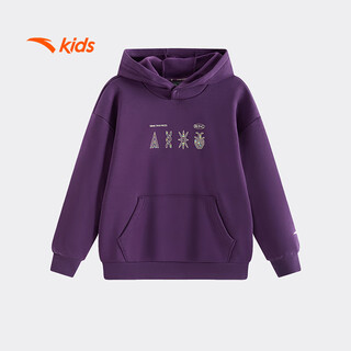 Anta children's sweatshirt plus velvet to keep warm for older boys 2025 winter sweatshirt sports knitted hooded pullover 352541731