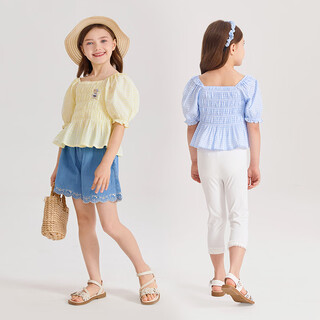 Pawinpaw cartoon bear girls fashion casual shirt pcbae2421m blue 140