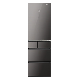 Panasonic nr-e411bg-xt automatic ice making air-cooled frost-free glass multi-door household built-in refrigerator official quality home appliances tail stock nr-e411bg-xt 380l amber brown special price machine