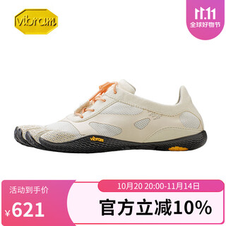 Vibram新款五指鞋女运动鞋透气赤足跑步鞋健身训练休闲鞋五趾鞋KSOEVO 象牙色/黑色 38