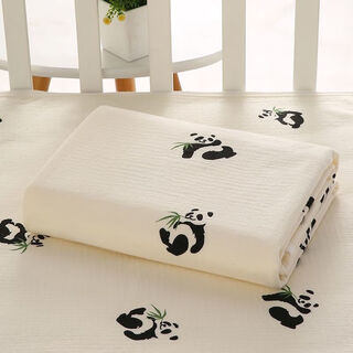 Baby diaper pad, washable, leak-proof diaper pad, children's mattress, aunt pad, pure cotton type a menstrual period pad, bamboo panda, skin-friendly, breathable and suitable for all seasons, 50*70 cm (1 pack)