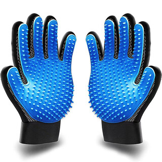 Pet chila cat gloves dog hair comb dog hair removal comb pet cleaning supplies to remove floating hair cat hair cleaner 266 nails export quality blue left and right pair