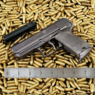 Jayanti metal simulation model large size usp 1 2.05 alloy iron chicken children's toy non-launchable alloy model usp color card