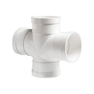 Jinniu pipe industry pvc-u drainage plane equal diameter four-way specifications 110mm white 110mm pvc-u