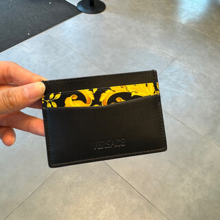 Versace versace men's card holder wallet men's card bag men's short wallet light luxury fashion niche design baroque pattern